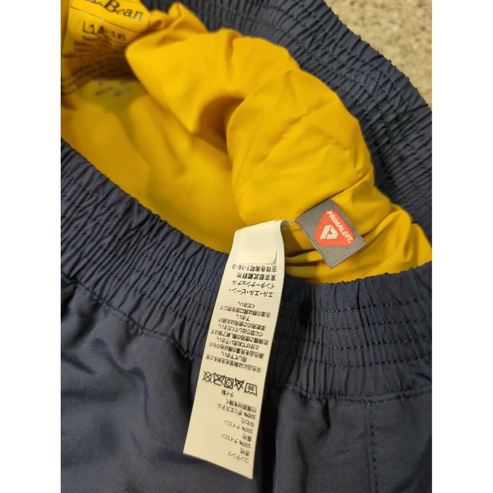 LLBean Kids Youth Ski Snow‎ Pants Insulated Waterproof Size L14-16 Navy Blue